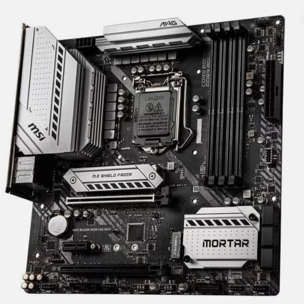 MSI MAG B460M MORTAR LGA 1200 Intel B460 SATA 6Gb/s Micro ATX Motherboard